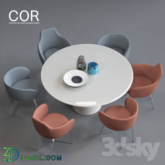 Table _ Chair - COR Roc chair and Conic Table