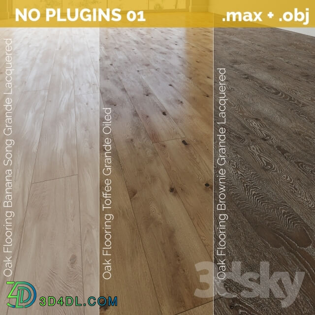 Wood - Parquet Barlinek Oak _Oak_ - 3 types _No Plugins_
