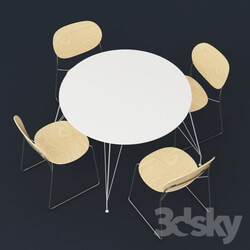 Table _ Chair - Swedese Olive chair Desiree table 