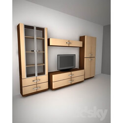 Wardrobe _ Display cabinets - wall under TV 