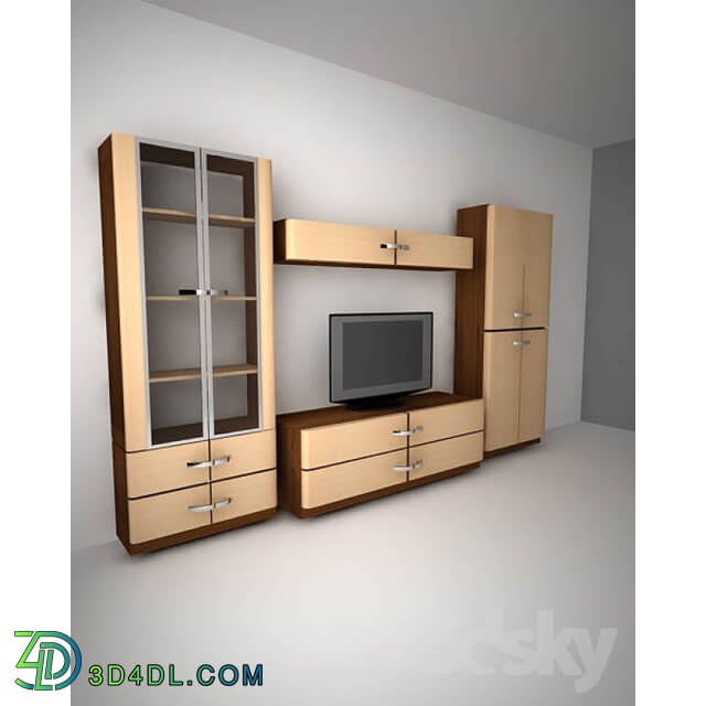 Wardrobe _ Display cabinets - wall under TV