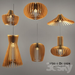 Ceiling light - Wooden lamps 