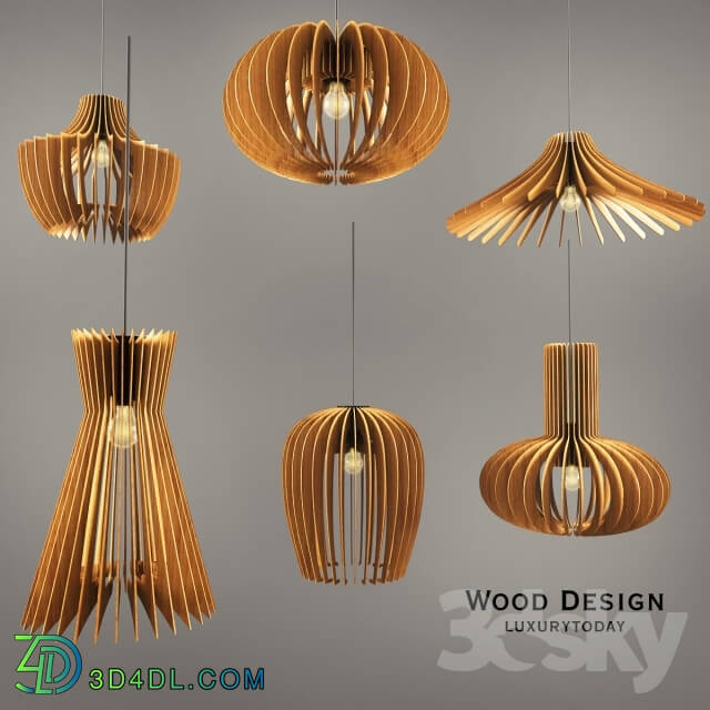 Ceiling light - Wooden lamps