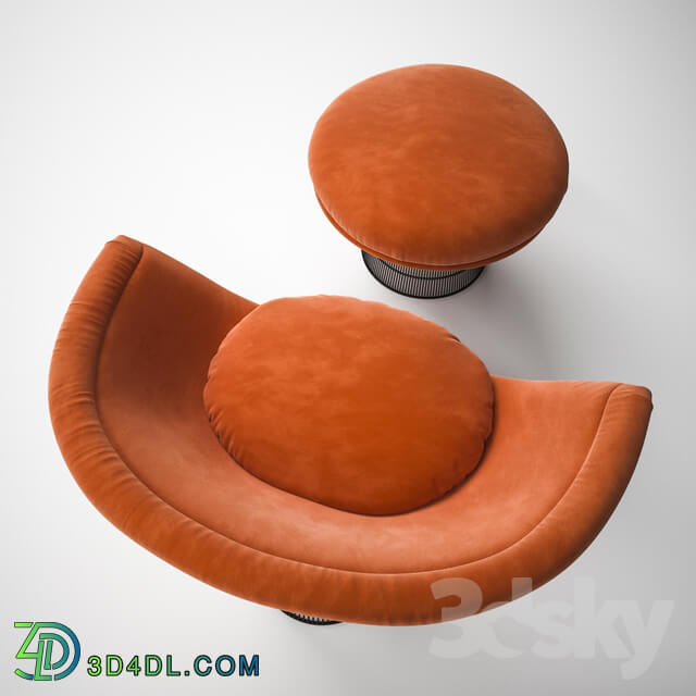 Arm chair - Warren Platner Lounge Chair _ Ottoman for Knoll