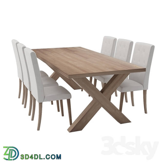 Table _ Chair - Pitsburg dining table with chairs