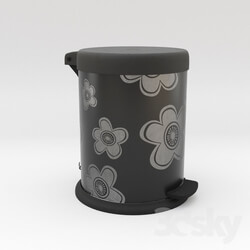 Other decorative objects - Animated 3d model of Bathroom trash can 