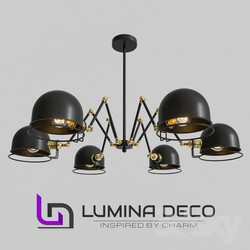 Ceiling light - _OM_ Suspended loft lamp Lumina Deco Valmonti W6 