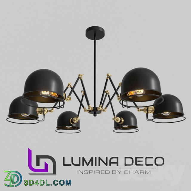 Ceiling light - _OM_ Suspended loft lamp Lumina Deco Valmonti W6