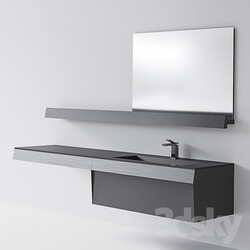 Bathroom furniture - Karol KUT Handle in Brushed steel 