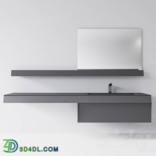 Bathroom furniture - Karol KUT Handle in Brushed steel