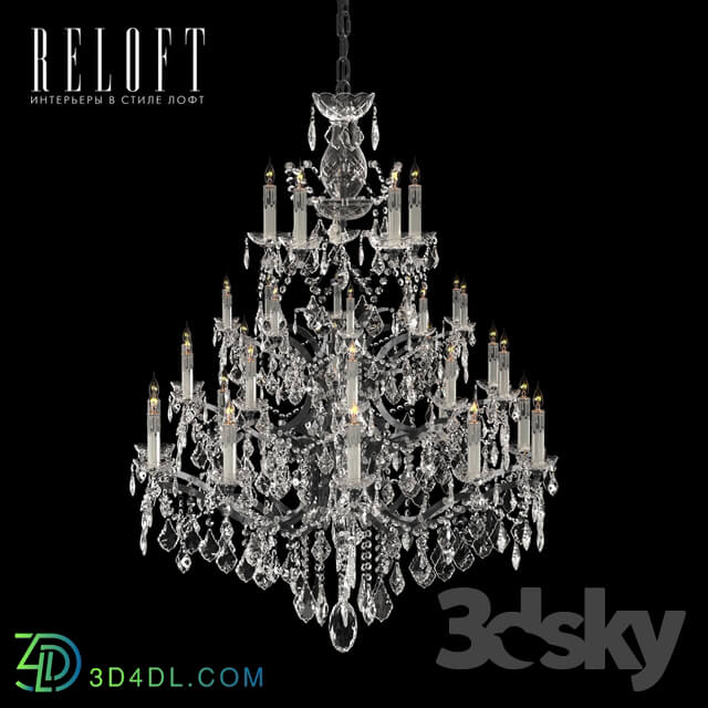 Ceiling light - 153 cm round chandelier 19TH C. ROCOCO IRON CLEAR CRYSTAL 68290136 CRYS