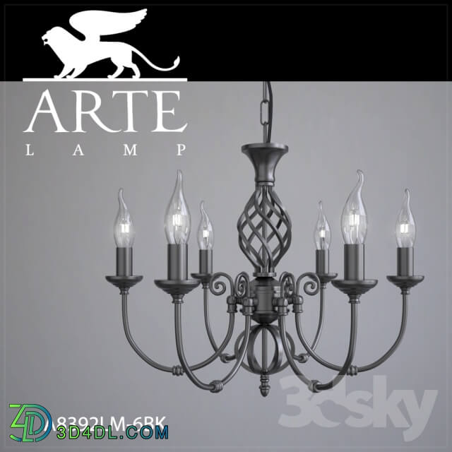 Ceiling light - Chandelier ARTE LAMP A8392LM-6BK