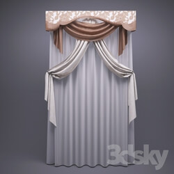 Curtain - Curtains with lambrikenom 