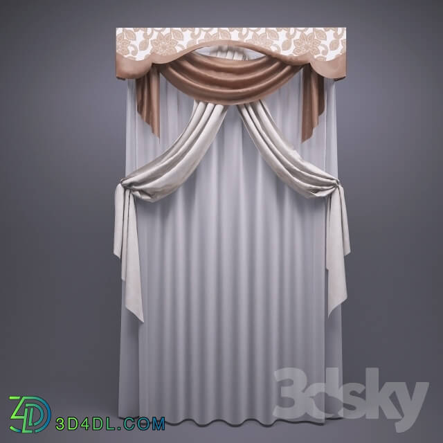 Curtain - Curtains with lambrikenom