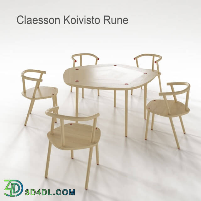 Table _ Chair - CKR Table set Five _Corona materials_