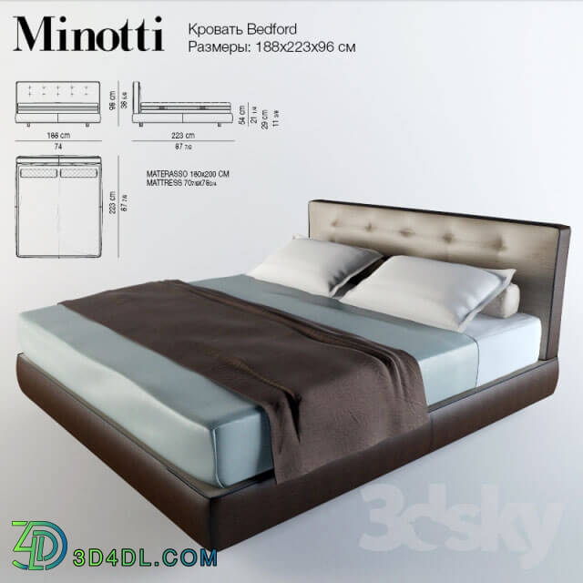 Bed - Minotti Bedford