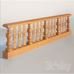 Staircase - A wooden fence in the Russian style. 