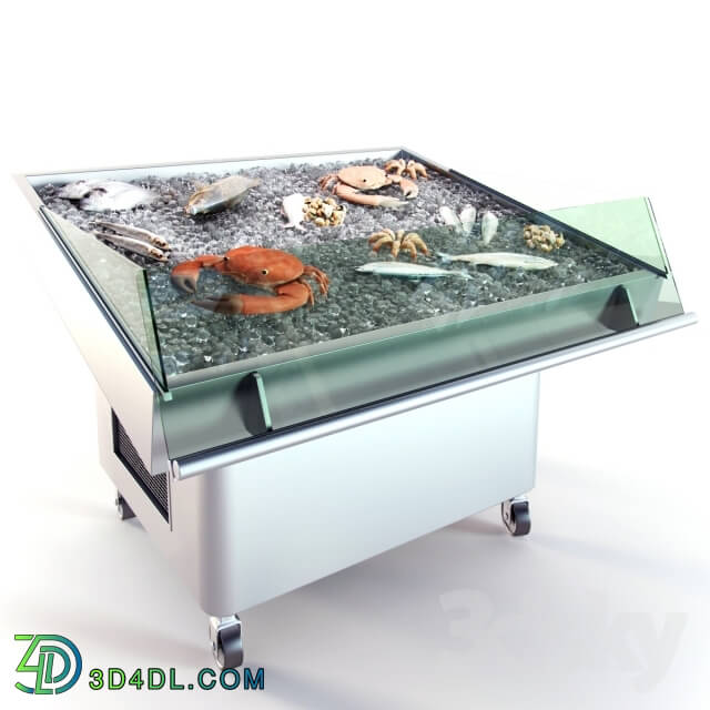 Shop - Cooling table for the sale of fish