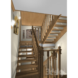 Staircase - Classic wooden ladder 