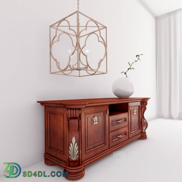 Sideboard _ Chest of drawer - Chest and chandelier