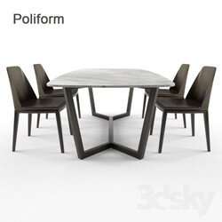 Table _ Chair - Poliform Concorde desk _ chair Grace 
