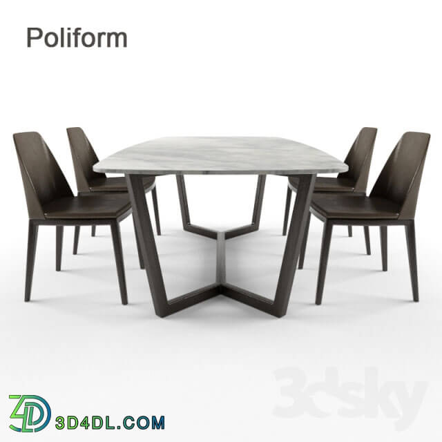 Table _ Chair - Poliform Concorde desk _ chair Grace