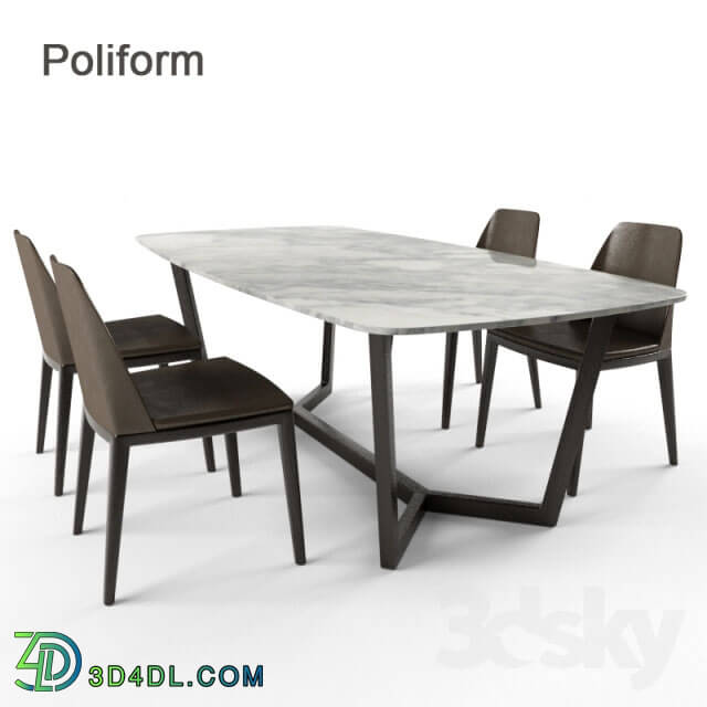 Table _ Chair - Poliform Concorde desk _ chair Grace