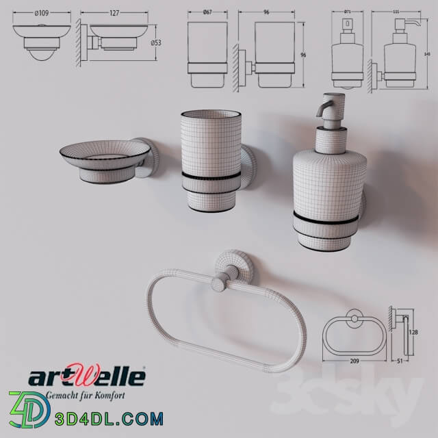 Bathroom accessories - Artwelle Harmonie bathroom set