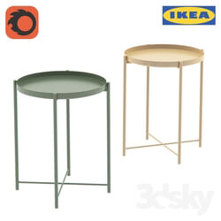 Table - Table Gladio _ Gladom Tray table Ikea_ green_ yellow 