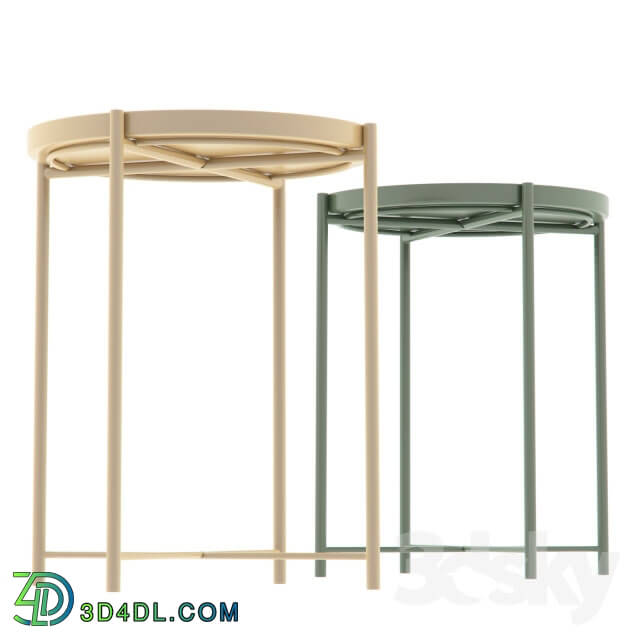 Table - Table Gladio _ Gladom Tray table Ikea_ green_ yellow