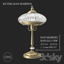 Table lamp - KUTEK _SAN MARINO_ SAN-LG-1-SW 