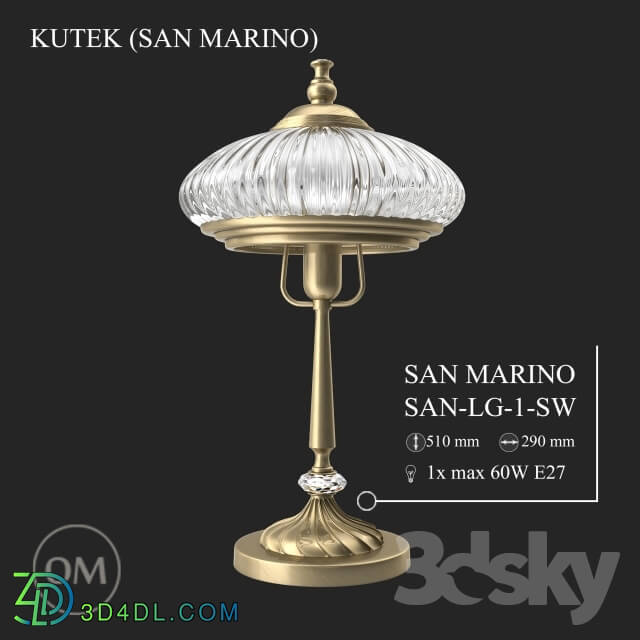 Table lamp - KUTEK _SAN MARINO_ SAN-LG-1-SW