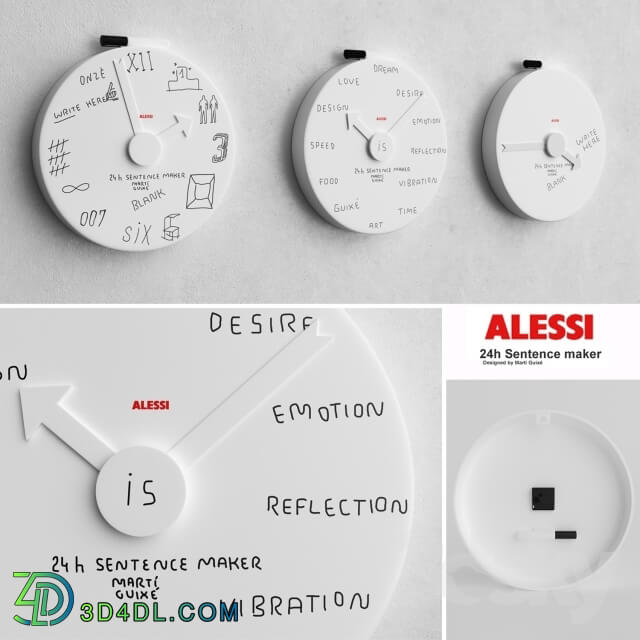 Other decorative objects - Alessi Blank Wall Clock - MGU02