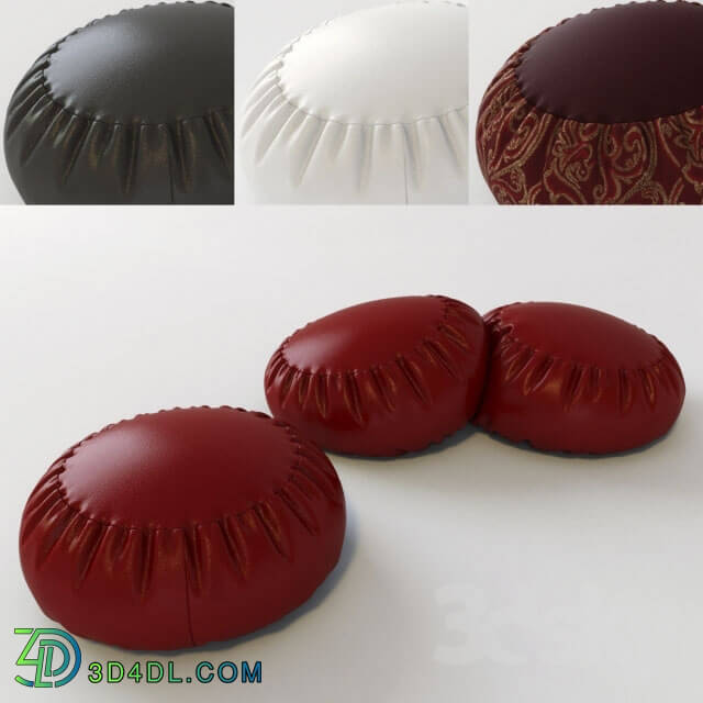 Other soft seating - Leather poufs