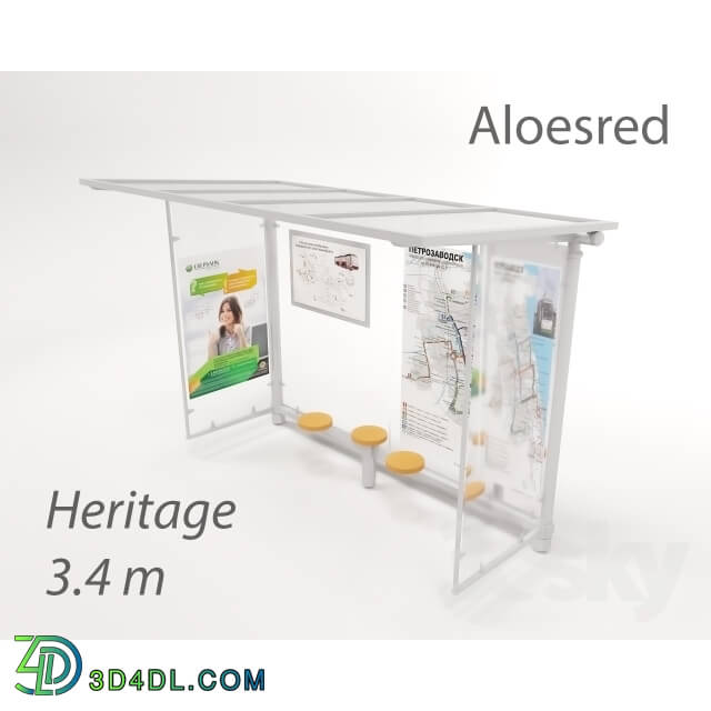 Other architectural elements - Bus Stop Heritage 3.4 m by Aloesred