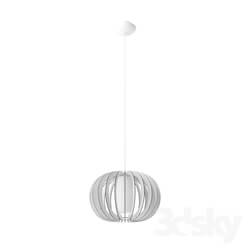 Ceiling light - 95606 Pendant STELLATO 2_ 1x60W _E27__ steel _ glass _ wood _ white 