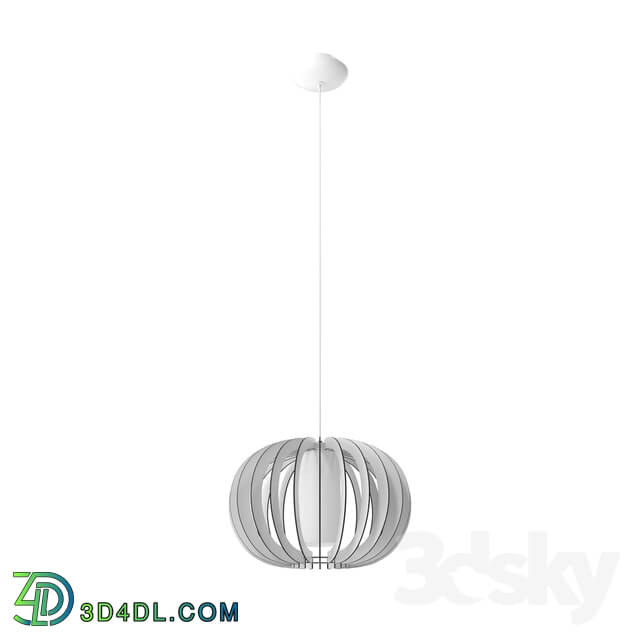 Ceiling light - 95606 Pendant STELLATO 2_ 1x60W _E27__ steel _ glass _ wood _ white