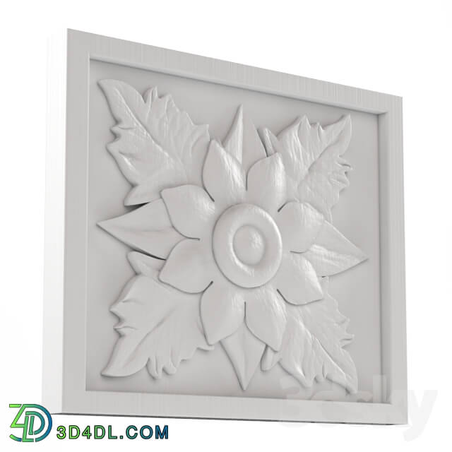 Decorative plaster - Flower Panel