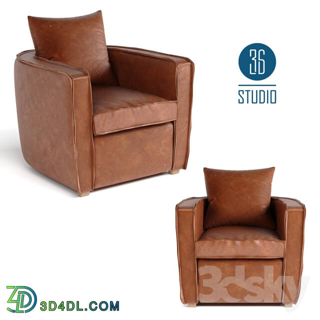 Arm chair - OM Leather chair model S09701 from Studio 36