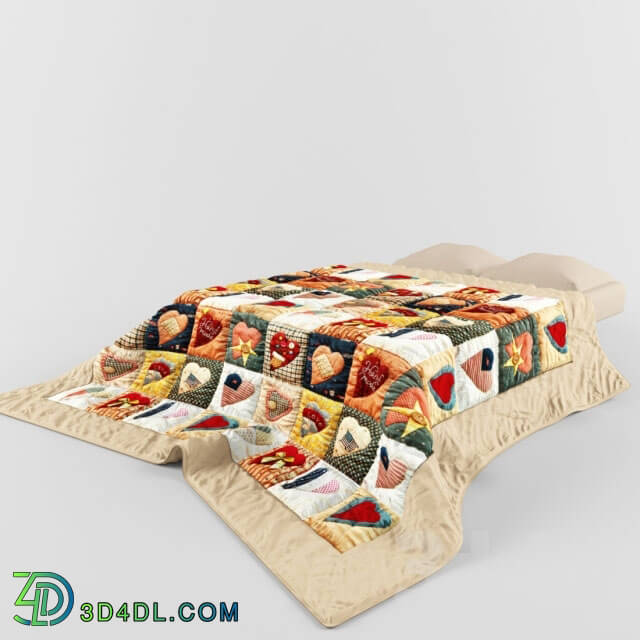 Bed - Patchwork quilt