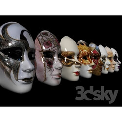 Other decorative objects - Set Venetian masks 