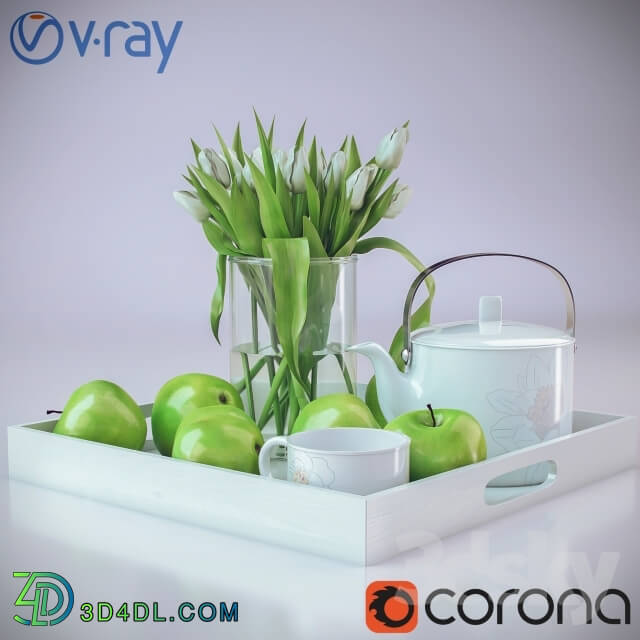 Other decorative objects - Tulips Composition _Corona _ Vray_