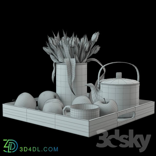 Other decorative objects - Tulips Composition _Corona _ Vray_