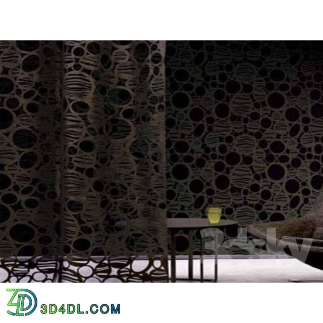 Wall covering - texture wallpaper and curtains elities