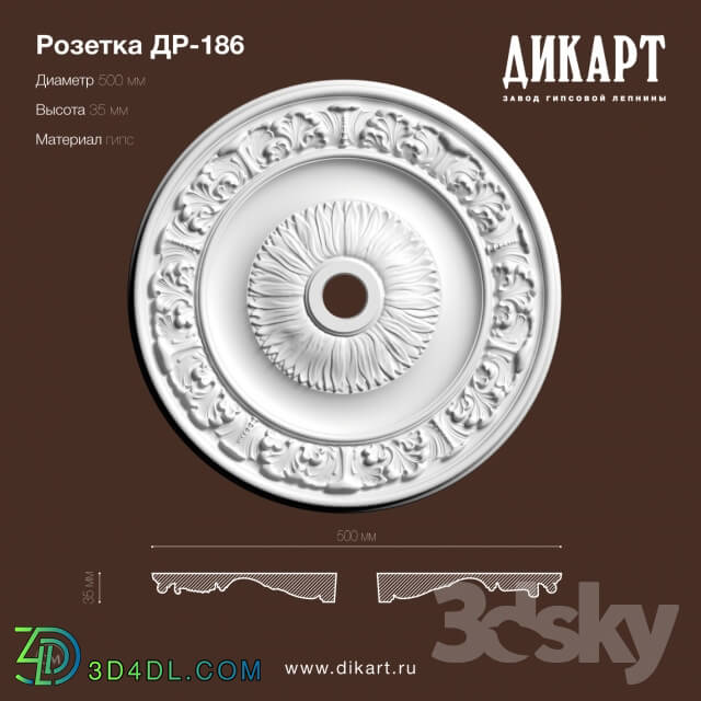 Decorative plaster - DR-186_D500mm