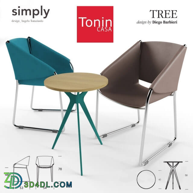 Table _ Chair - Tonin casa simply _amp_ TREE