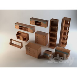 Full furniture set - chests of drawers_ shelves-Kapitan_ 