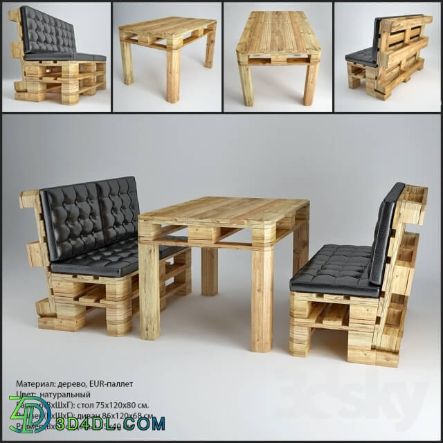 Table _ Chair - Table and sofa from pallets