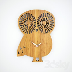 Other decorative objects - Decoylab-Modern Owl Wall Clock 