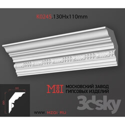 Decorative plaster - Cornices patterned plaster moldings K0245.130Nx110mm 